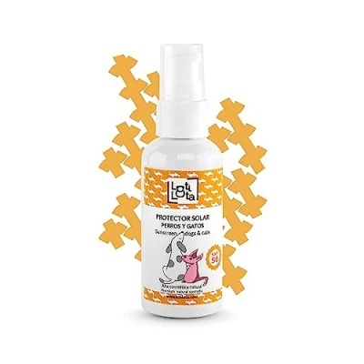 Abbildung von LOTI LOTA Sonnenschutz 50 für Hunde und Katzen 60 ml maximaler wasserdicht spendet Feuchtigkeit schützt pH neutral