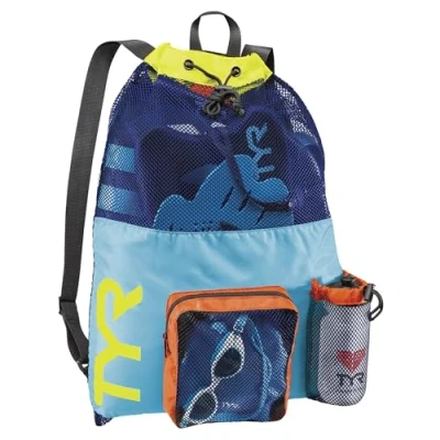 Abbildung von TYR Unisex Big Mesh Mummy Rucksack Tasche, Blue / Yellow, Einheitsgröße