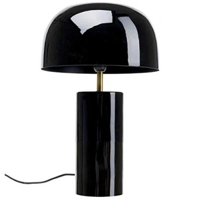 Abbildung von Kare Design Tischlampe Loungy Schwarz, Pilzform, Desk Lamp, Pilzlampen, Tischleuchte, Stahlgestell, Dekoleuchte, Office Lampe, Nachttischlampe, Schreibtischlampe, kein Leuchtmittel inkl., 38x25x25cm
