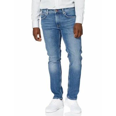 Abbildung von Tommy Hilfiger CORE Denton Straight Jeans Leg, Herren, Größe: 38x32, Boston indigo