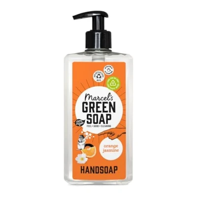 Abbildung von Marcel&#039;s Green Soap Handseife Orange &amp; Jasmin Flüssigseife Spender 100% Umweltfreundlich Vegan 97% Biologisch abbaubar 500 ml
