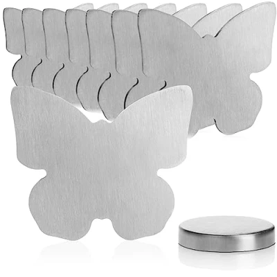 Abbildung von com four® 8X Tischdeckenbeschwerer Tischtuchgewichte aus Edelstahl magnetische Tischtuchklammer ca. 60 g