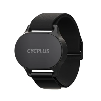 Abbildung von CYCPLUS Herzfrequenzmesser Armband, Bluetooth 5.1 ANT+ HR Monitor mit Zone LED Anzeige, IP67 Wasserdicht, Verwendung für Laufen Radfahren Fitness und andere Sportarten(schwarz)
