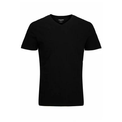 Abbildung von JACK &amp; JONES Herren V Neck T Shirt JJEORGANIC Basic Regular Fit S M L XL XXL, Größe:S, Farbe:Black 12156102