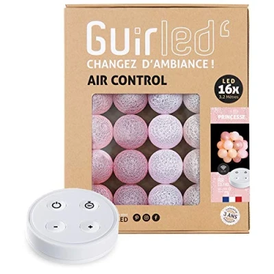 Abbildung von GuirLED LED Baumwollkugeln Lichterkette USB Drahtlose Fernbedienung Baby Nachtlicht 2h Dual 2A Netzteil enthalten 4 Intensitäten 16 Kugeln 1.6m Prinzessin