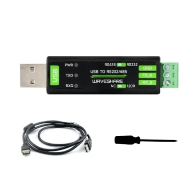 Abbildung von Waveshare USB to RS232/485 Serial Converter, Onboard Original FT232RNL Chip, Features More Stable Transmission, Suitable for Multiple Devices, Compatible with Mac/Linux/Android/Win11/10/8.1/8/7, etc