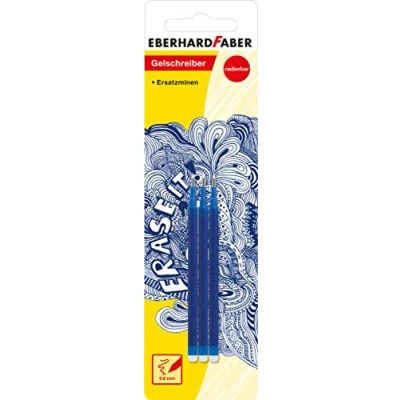 Abbildung von Eberhard Faber 582152 Ersatzminen für radierbaren Gelschreiber, 3 Stück, mit blauer Tinte