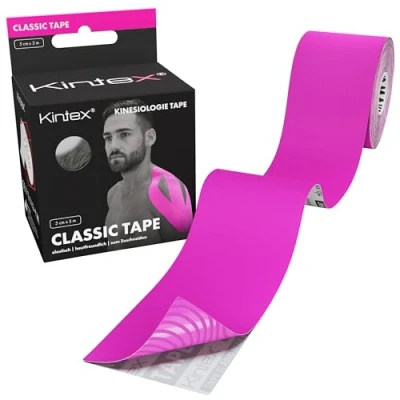 Abbildung von Kintex Kinesiologie Tape Classic, 5 cm x m, hautfreundliches &amp; wasserfestes Tape, Physio Medizinisches für Sport Physiotherapie (Gelb)