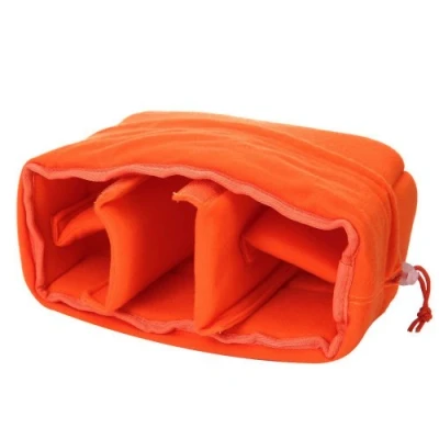 Abbildung von Yimidear Kamera Einsatz, Stoßfest Gepolsterte Kameratasche Faltbare Trennwand Schutztasche für Sony Canon Nikon DSLR erschossen oder Flash Light (Orange)