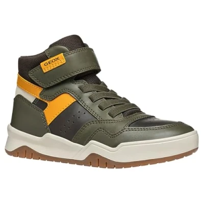 Abbildung von Geox Perth BOY Sneaker high für Kinder, Größe: 41, Dark green/ochre yellow Schuhe