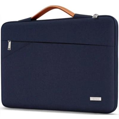 Abbildung von TECOOL 15,6 Zoll Laptoptasche Hülle Tasche für 15 15,6&#039;&#039; Lenovo Thinkpad Ideapad HP Dell Acer ASUS Samsung Chromebook Laptop Wasserdicht Notebooktasche Stoßfestes Schutzhülle, Dunkelblau