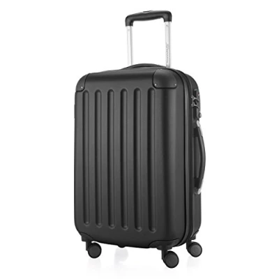 Abbildung von HAUPTSTADTKOFFER SPREE Handgepäck Hartschalen Koffer Trolley Rollkoffer Reisekoffer, 4 Doppel Rollen, 55 cm, 42 L, Schwarz