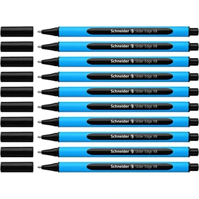 Abbildung von Schneider 152201 Slider Edge XB Kugelschreiber (Strichstärke: XB, dokumentenecht, Dreikant Stift) 10er Packung schwarz
