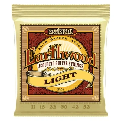 Abbildung von Ernie Ball Earthwood Light Akustik Gitarrensaiten, 80/20 Bronze, Stärke 11 52