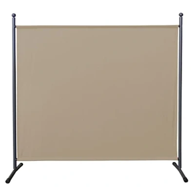 Abbildung von QUICK STAR Paravent 180 x 178 cm Stoff Raumteiler Groß Garten Stellwand Trennwand Balkon Sichtschutz Weiß