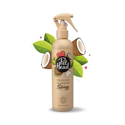 Abbildung von PET HEAD Fellspray für Hunde 300 ml, Sensitive Soul, Kokosnussduft, Pflegt und beruhigt empfindliche Haut, Hypoallergen, pH neutral, Vegan &amp; tierversuchsfrei, extrasanfte Formel Welpen