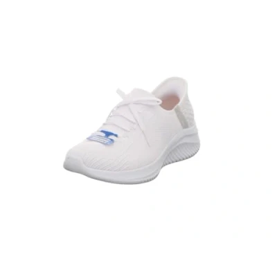 Abbildung von Skechers Damen Sneakers,Sports Shoes, Weißer Strick, hellgrauer Rand, 38.5 EU