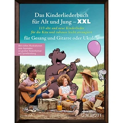 Abbildung von Das Kinderliederbuch für Alt und Jung XXL: 113 alte neue Kinderlieder die Kita zuhause, leicht arrangiert Gesang Gitarre oder ... Liederbuch. (Liederbücher Jung)
