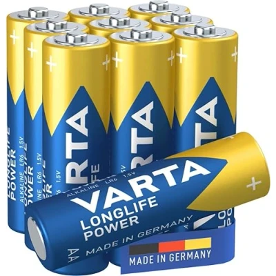 Abbildung von VARTA Batterien AA, 10 Stück, Longlife Power, Alkaline, 1,5V, ideal für Spielzeug, Funkmaus, Taschenlampen, Made in Germany