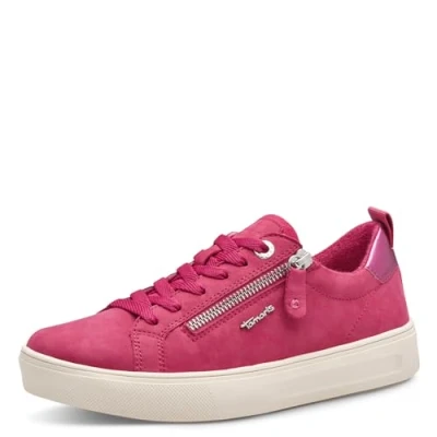 Abbildung von Tamaris Comfort Sneaker low, Damen, Größe: 38, Fuxia nubuc Schuhe