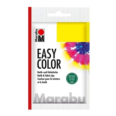 Abbildung von Marabu 17350022068 Easy Color dunkelgrün, 25 g Batik und Handfärbefarbe für Baumwolle, Leinen, Seide Mischgewebe, handwaschbar bis 30C, sehr gute Lichtechtheit, nicht kochecht