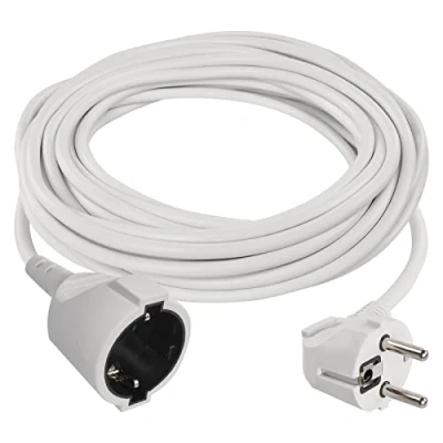 Abbildung von EMOS IP20 Verlängerungskabel 10m 1 Schuko Steckdose 250 V, 16 A, 3680 W hochwertige PVC Isolierung H05VV F3G 1,5 mm2 erhöhter Berührungsschutz für Innen weiß