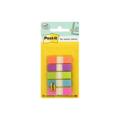 Abbildung von Post it Haftstreifen Index Mini 6835CBEU Farbige Haftnotizen in 11,9 x 43,1 mm 5 Blöcke à 20 Blatt Farben im praktischen Etui, blau, gelb, rosa, violett und grün