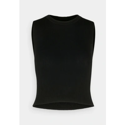 Abbildung von ONLY Damen Geripptes Cropped Top Kurzes T Shirt Rundhals Oberteil Ärmellos ONLMAJLI