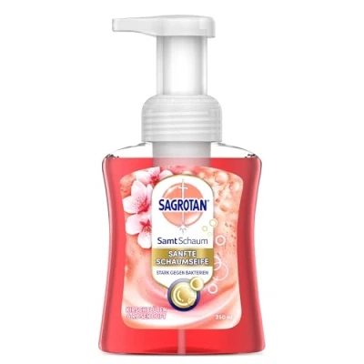 Abbildung von Sagrotan Samt Schaum Seife Kirschblüte &amp; Rose 1 x 250 ml Schaumseife im Seifenspender