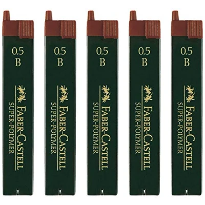 Abbildung von Faber Castell SUPER Polymer Feinminen (5 Dosen, 0,5 B)