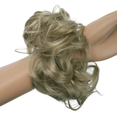 Abbildung von CAISHA Scrunchie Haarteil Haargummi Dutt Haarverdichtung Groß Emilia Gewellt Unordentlich DM15cm Naturblond G14E