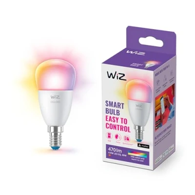 Abbildung von WiZ E14 LED Lampe Tunable White &amp; Color, 40 W, dimmbar, 16 Mio. Farben, smarte Steuerung per App/Stimme über WLAN