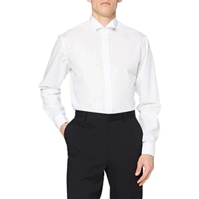 Abbildung von Seidensticker Herren Mens Shaped Gala Businesshemd, Weiß(021008), 42 EU