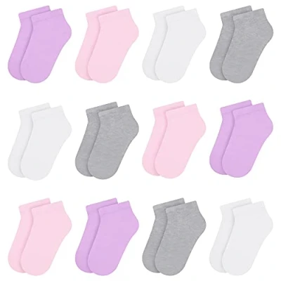 Abbildung von Libella 12er Kinder Mädchen Socken Nahtlose und Streifen Kids Füßlinge Sneakersocken bunt 2805 31 34