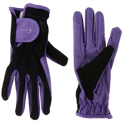 Abbildung von Covalliero Kinder Kinderreithandschuh Lilli Black/Purple, Größe L Reithandschuh,