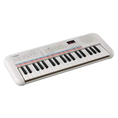 Abbildung von Yamaha Remie PSS E30 Mini Keyboard, weiß Kompaktes, tragbares Keyboard für Kinder Mit Tastatur und tollem Klang Kopfhöreranschluss