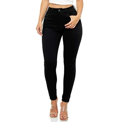 Abbildung von Elara Super High Waist Damen Hose Chunkyrayan EL12 Schwarz 36 (S)