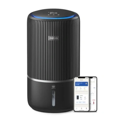 Abbildung von Philips 3400 Serie 2 in 1 Luftreiniger und Luftbefeuchter, HEPA NanoProtect + Aktivkohlefilter, hygienische Luftbefeuchtung mit 650ml/h, CADR 300m3/h für 78 m² (AC3421/13)
