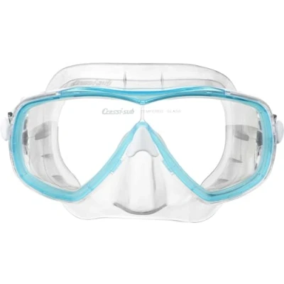 Abbildung von Cressi Unisex Adult Estrella + Gamma Combo Set Premium Silikon Tauchmaske, Transparent/Blau, Einheitsgröße