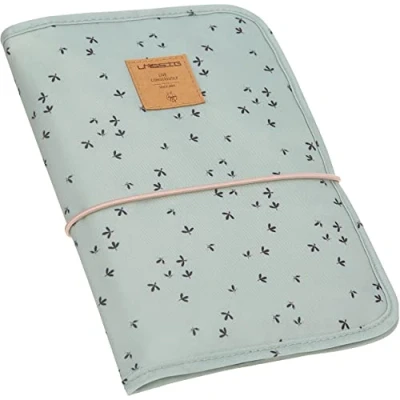 Abbildung von LÄSSIG Baby Windeltasche mit Wickelunterlage für unterwegs/Changing Pouch Floral mint, Türkis (Mint), 1 Stück (1er Pack)