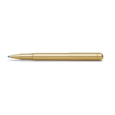 Abbildung von Kaweco LILIPUT Kappen Kugelschreiber Messing I Exklusiver Kuli für Standard D1 Minen inklusive Retro Metallbox Metall 13 cm