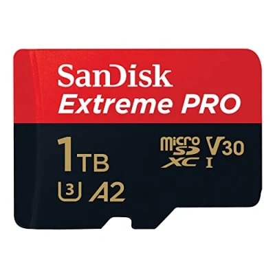 Abbildung von SanDisk Extreme PRO microSDXC UHS I Speicherkarte 1 TB + Adapter &amp; RescuePRO Deluxe (Für Smartphones, Actionkameras oder Drohnen, A2, Class 10, V30, U3, 200 MB/s Übertragung)