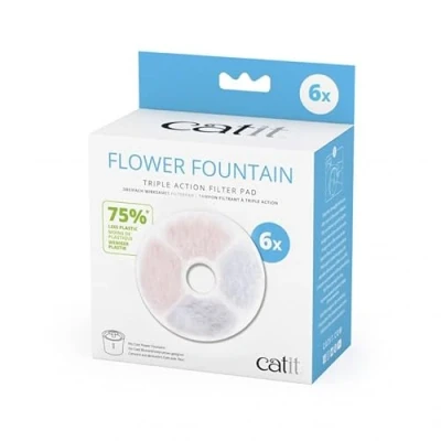 Abbildung von catit Triple Action Filter rahmenlos, für die Blumentrinkbrunnen, 6er Pack