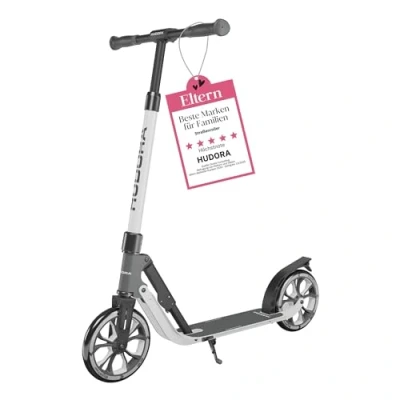 Abbildung von HUDORA BigWheel® 205 Advanced Scooter Komfortabler Aluminium Roller für bis zu 100kg Höhenverstellbarer &amp; zusammenklappbarer Tretroller Kick Kinder/Jugendliche Erwachsene