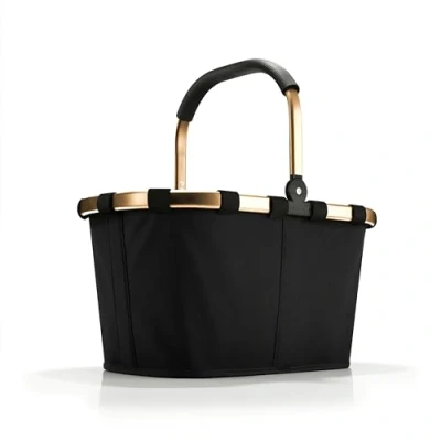 Abbildung von reisenthel carrybag frame light gold/black Stabiler Einkaufskorb mit viel Stauraum und praktischer Innentasche Elegantes wasserabweisendes Design