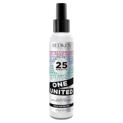 Abbildung von Redken Multi Benefit Treatment, Feuchtigkeitsspendendes Pflege Spray für alle Haartypen, Hitzeschutz &amp; Anti Haarbruch, One United, 1 x 150 ml