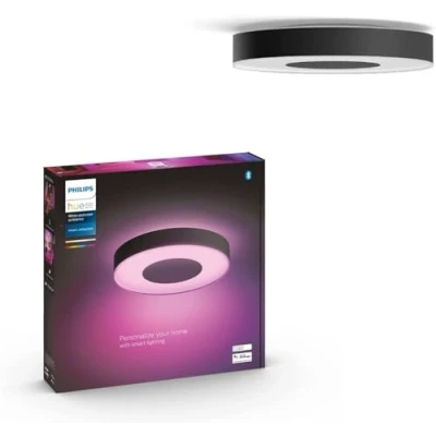 Abbildung von Philips Hue White &amp; Color Ambiance Infuse Deckenleuchte L (3.700 lm), dimmbare Raumbeleuchtung für das Lichtsystem mit 16 Mio. Farben, smarte Lichtsteuerung über Sprache und App, schwarz