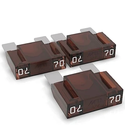 Abbildung von AUPROTEC Maxi Flachstecksicherung 20A 80A Stecksicherung Schmelzsicherung Auswahl: 70A Ampere braun, 3 Stück