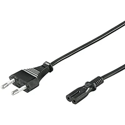 Abbildung von PremiumCord kpspm Netzkabel 230V 2m, Stromkabel mit EurosteckeraufEuroDoppelbuchseC72Polig,IEC320,gerade,Farbeschwarz