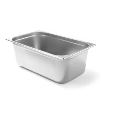 Abbildung von HENDI Gastronormbehälter, Temperaturbeständig von 40 bis 300C, Heissluftöfen Kühl und Tiefkühlschränken Chafing Dishes Bain Marie, Stapelbar, 28L, GN 1/1, 530x325x(H)200mm, Edelstahl
